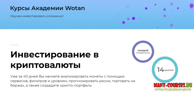 Михаил Ритчер - Онлайн курс "Инвестирование в криптовалюту" (2021)