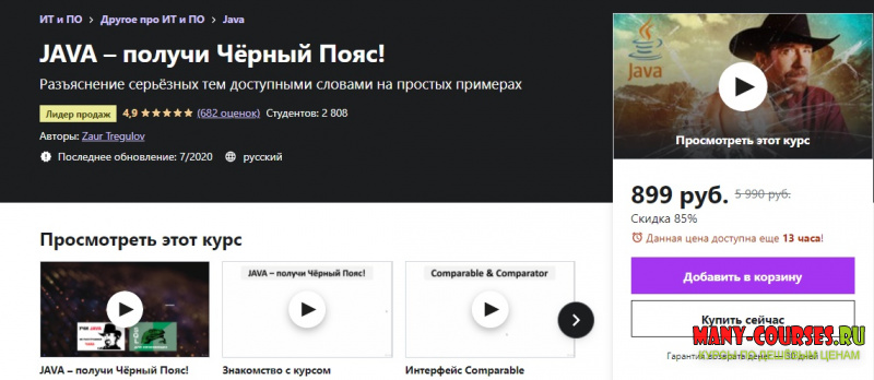 Udemy / JAVA – получи Чёрный Пояс!