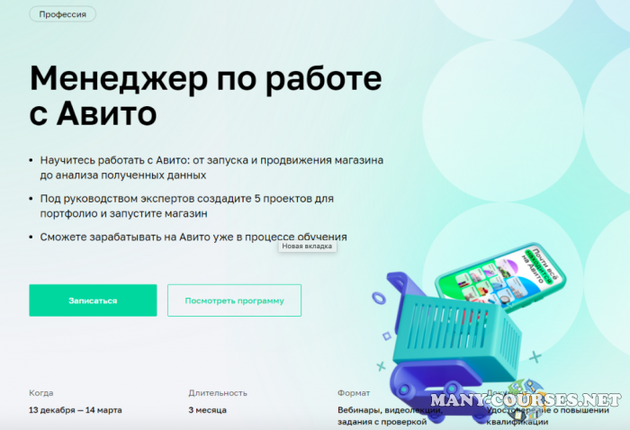 Нетология / Дмиртий Бурлаков - Менеджер по работе с Авито